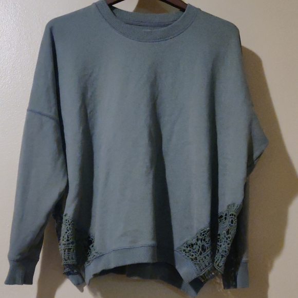 aerie Tops - Aerie, Green, Oversized Sweatshirt